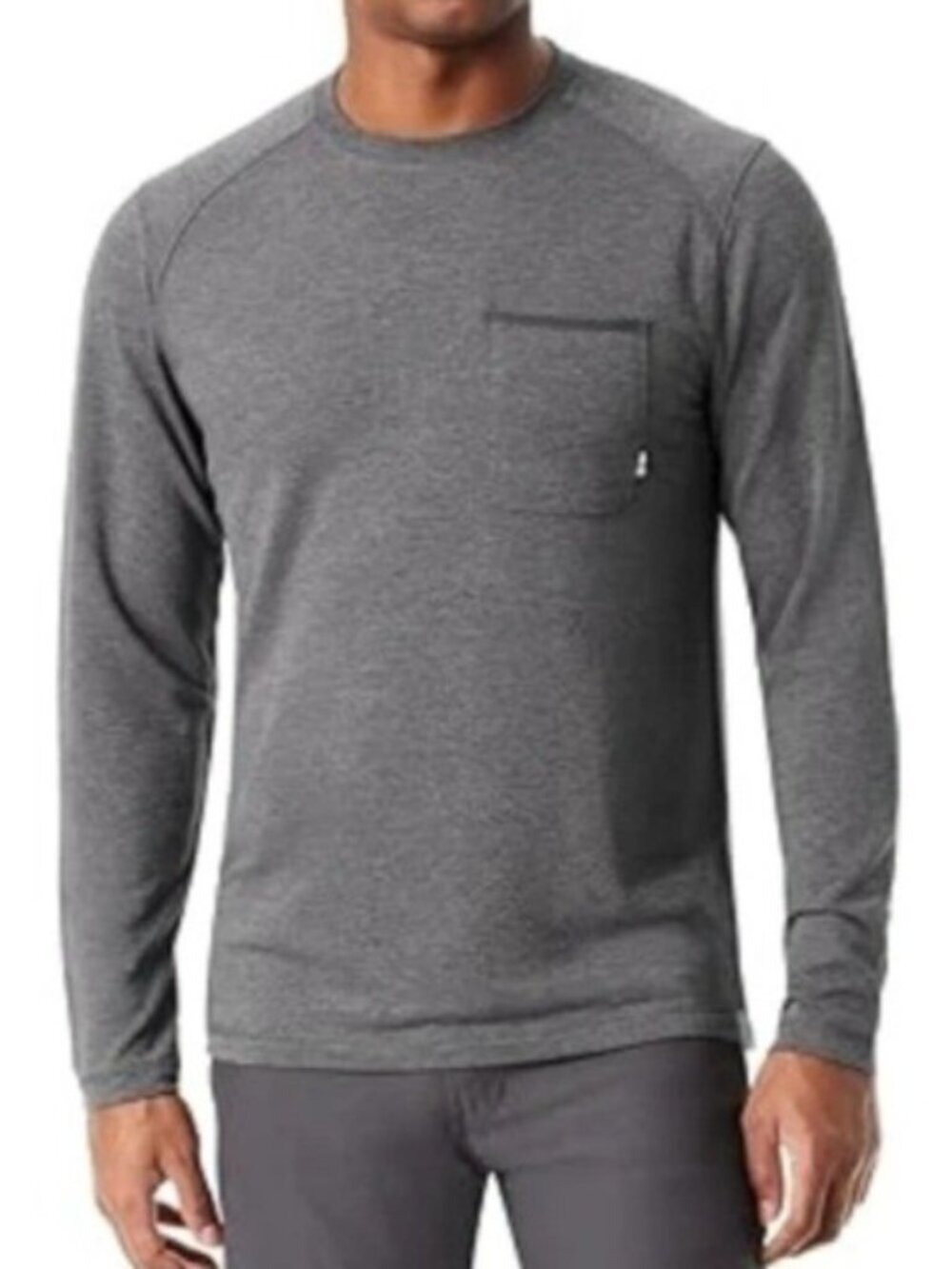 NWT Bass Outdoor Utili-Tee Men's M Black Gray Long Sleeve Sweatshirt